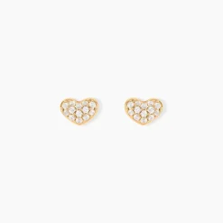 Boucles D'oreilles Puces Janice Plaqué Or Jaune Oxyde De Zirconium|Marc Orian