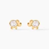 Boucles D'oreilles Puces Jumboo Or Jaune Oxyde De Zirconium|Marc Orian Clearance