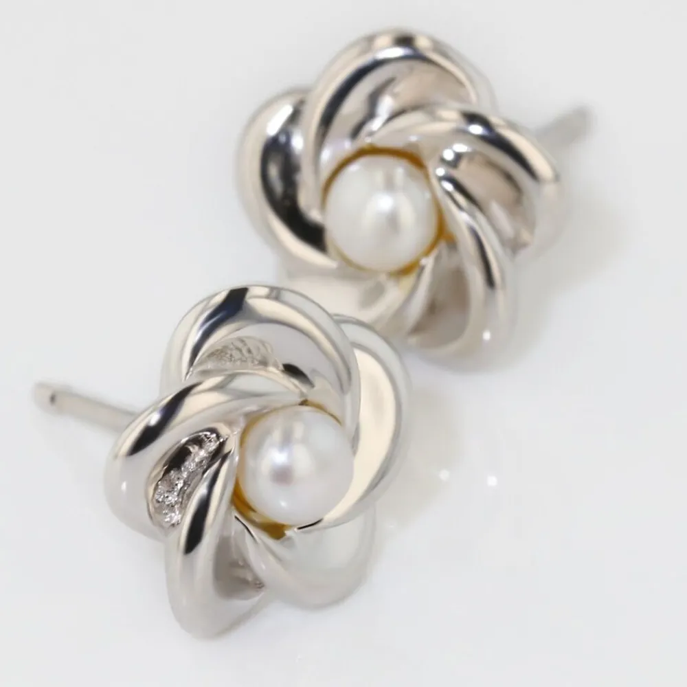 Boucles D'oreilles Puces Kanani Argent Blanc Perle De Culture|Marc Orian Clearance