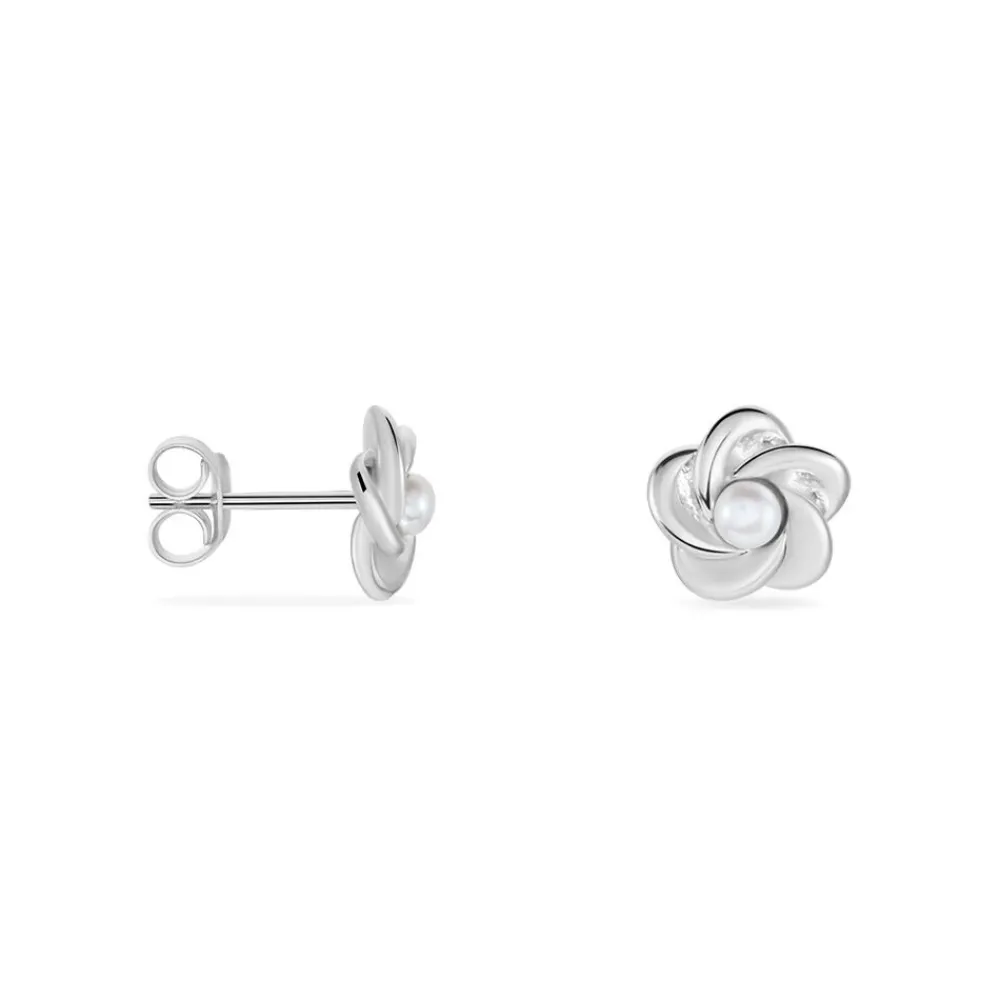 Boucles D'oreilles Puces Kanani Argent Blanc Perle De Culture|Marc Orian Clearance