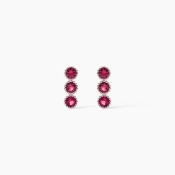 Boucles D'oreilles Puces Kasey Argent Blanc Oxyde De Zirconium