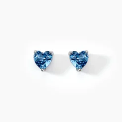 Boucles D'oreilles Puces Kelvyn Argent Blanc Oxyde De Zirconium|Marc Orian New