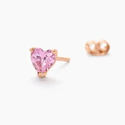 Boucles D'oreilles Puces Kelvyn Argent Rose Oxyde De Zirconium|Marc Orian Outlet