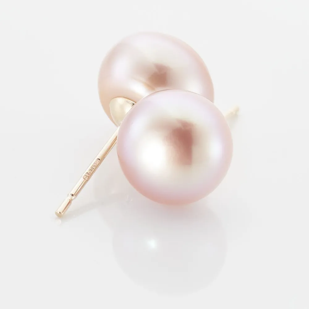 Boucles D'oreilles Puces Kesya Or Jaune Perle De Culture|Marc Orian Outlet