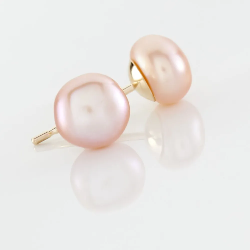 Boucles D'oreilles Puces Kesya Or Jaune Perle De Culture|Marc Orian