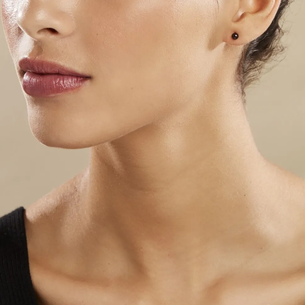 Boucles D'oreilles Puces Kesya Or Jaune Perle De Culture