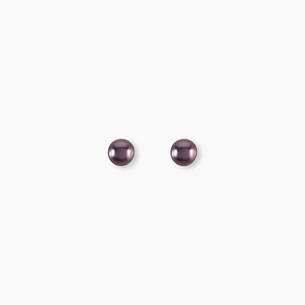 Boucles D'oreilles Puces Kesya Or Jaune Perle De Culture