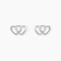 Boucles D'oreilles Puces Lehinaae Argent Blanc|Marc Orian New