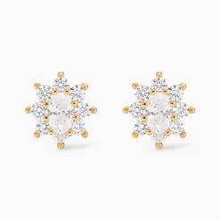 Boucles D'oreilles Puces Lisea Plaqué Or Oxydes De Zirconium|Marc Orian Sale
