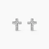 Boucles D'oreilles Puces Lola-rose Argent Blanc Oxyde De Zirconium