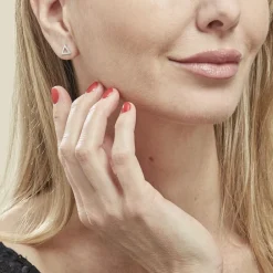 Boucles D'oreilles Puces Lorena De Zirconium|Marc Orian