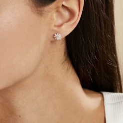 Boucles D'oreilles Puces Lorraine De Zirconium|Marc Orian