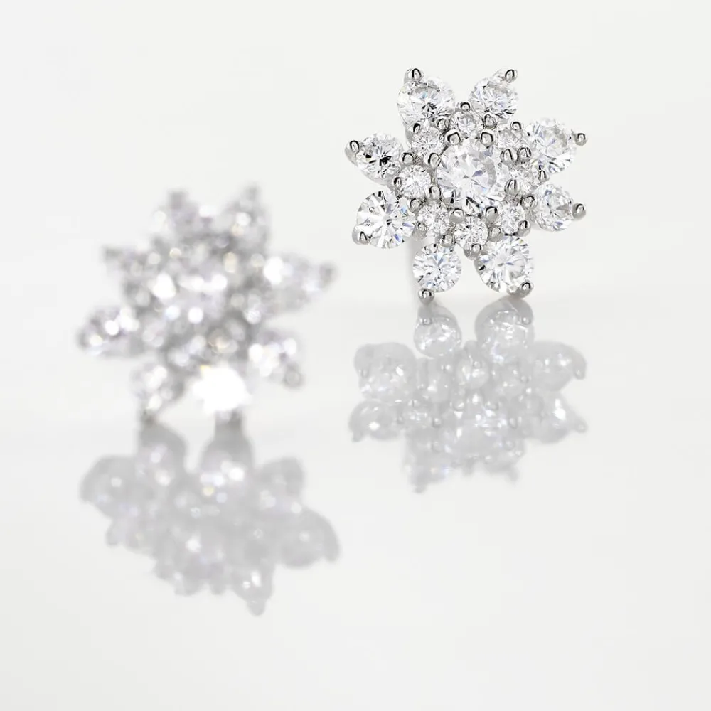 Boucles D'oreilles Puces Lorraine De Zirconium|Marc Orian New