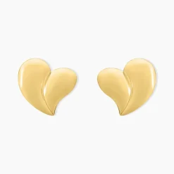 Boucles D'oreilles Puces Madlie Acier Jaune