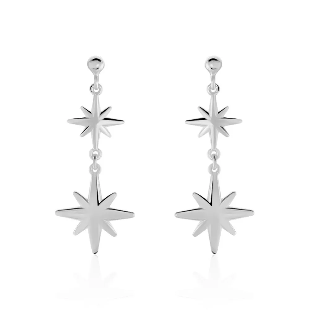 Boucles D'oreilles Puces Malhaut Argent Blanc|Marc Orian Online