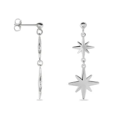 Boucles D'oreilles Puces Malhaut Argent Blanc|Marc Orian Online