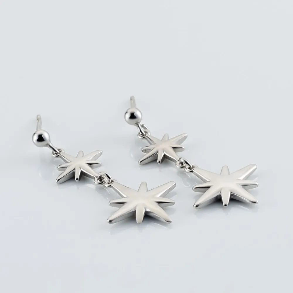 Boucles D'oreilles Puces Malhaut Argent Blanc|Marc Orian Online