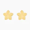 Boucles D'oreilles Puces Maora Acier Jaune|Marc Orian Online