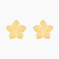 Boucles D'oreilles Puces Maora Acier Jaune|Marc Orian Online