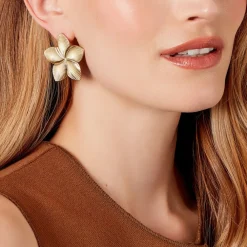 Boucles D'oreilles Puces Maora Acier Jaune|Marc Orian Online