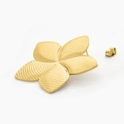 Boucles D'oreilles Puces Maora Acier Jaune|Marc Orian Online