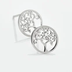 Boucles D'oreilles Puces Marijan Argent Blanc