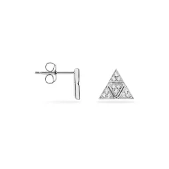 Boucles D'oreilles Puces Mathilde Argent Blanc Oxyde De Zirconium|Marc Orian Clearance