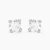 Boucles D'oreilles Puces Maurane Argent Blanc Diamant Synthétique