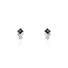 Boucles D'oreilles Puces Maymana Argent Blanc Oxyde De Zirconium