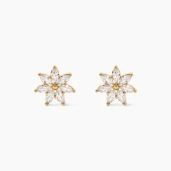 Boucles D'oreilles Puces Mia Plaqué Or Doré Oxyde De Zirconium|Marc Orian Online