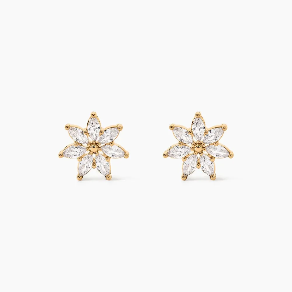 Boucles D'oreilles Puces Mia Plaqué Or Doré Oxyde De Zirconium|Marc Orian Online