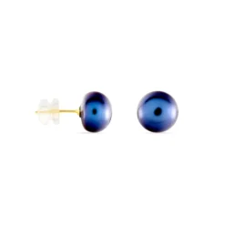 Boucles D'oreilles Puces Micaelle Teintees Or Jaune Perle De Culture|Marc Orian Clearance