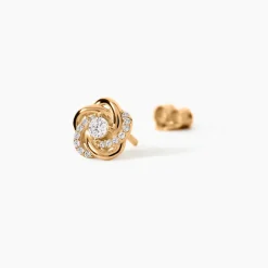 Boucles D'Oreilles Puces Moisette Plaqué Or Jaune Oxyde De Zirconium|Marc Orian Best