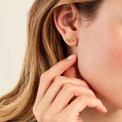 Boucles D'oreilles Puces Niko Or Jaune|Marc Orian Online