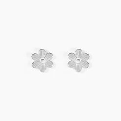 Boucles D'oreilles Puces Niva Argent Blanc