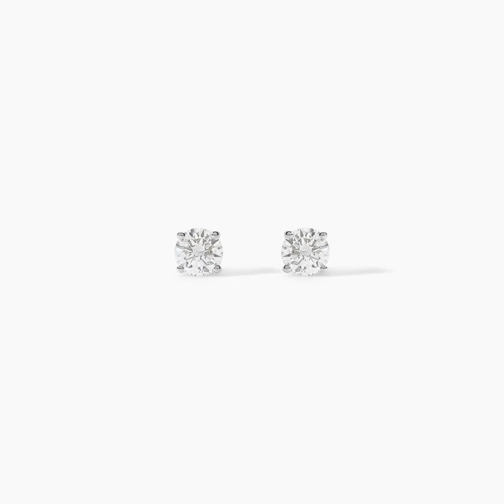 Boucles D'oreilles Puces One Or Jaune Diamants|Marc Orian Clearance