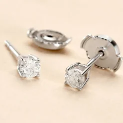 Boucles D'oreilles Puces One Or Jaune Diamants|Marc Orian Clearance