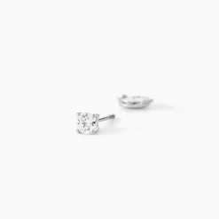 Boucles D'oreilles Puces One Or Jaune Diamants|Marc Orian Hot