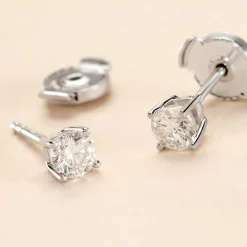 Boucles D'oreilles Puces One Or Jaune Diamants|Marc Orian Hot