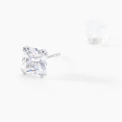 Boucles D'oreilles Puces Or Blanc Doreen Oxydes De Zirconium|Marc Orian Hot