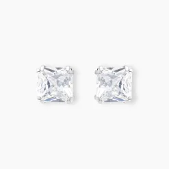 Boucles D'oreilles Puces Or Blanc Doreen Oxydes De Zirconium|Marc Orian Hot