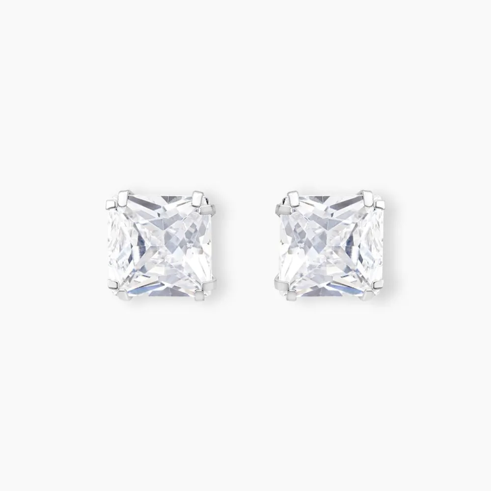 Boucles D'oreilles Puces Or Blanc Doreen Oxydes De Zirconium|Marc Orian Hot
