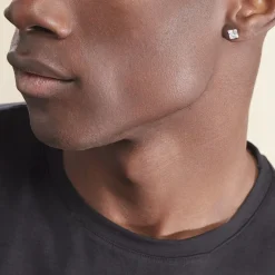 Boucles D'oreilles Puces Or Blanc Doreen Oxydes De Zirconium|Marc Orian Hot