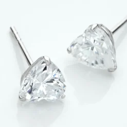 Boucles D'oreilles Puces Or Blanc Salona Oxyde De Zirconium|Marc Orian Hot