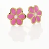 Boucles D'oreilles Puces Or Jaune Talia Email|Marc Orian Hot