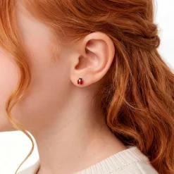 Boucles D'oreilles Puces Or Jaune Helidie Email|Marc Orian Hot