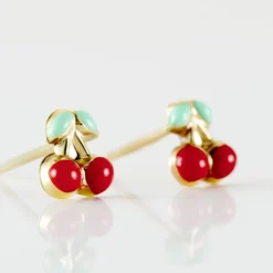 Boucles D'oreilles Puces Or Jaune Helicie Email|Marc Orian Best
