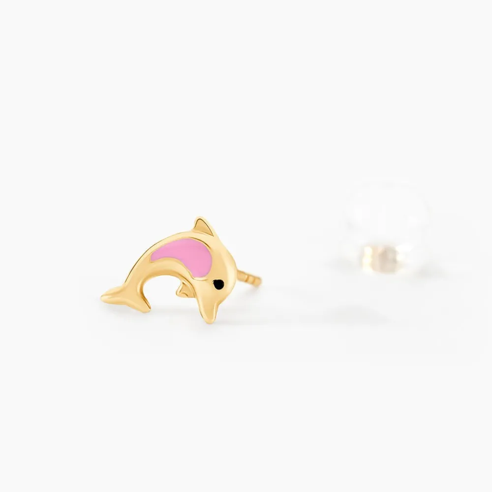 Boucles D'oreilles Puces Or Jaune Mael Smalto|Marc Orian