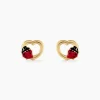 Boucles D'oreilles Puces Or Jaune Syringa Smalto|Marc Orian