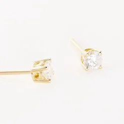 Boucles D'oreilles Puces Or Jaune Victoria Diamants|Marc Orian Online